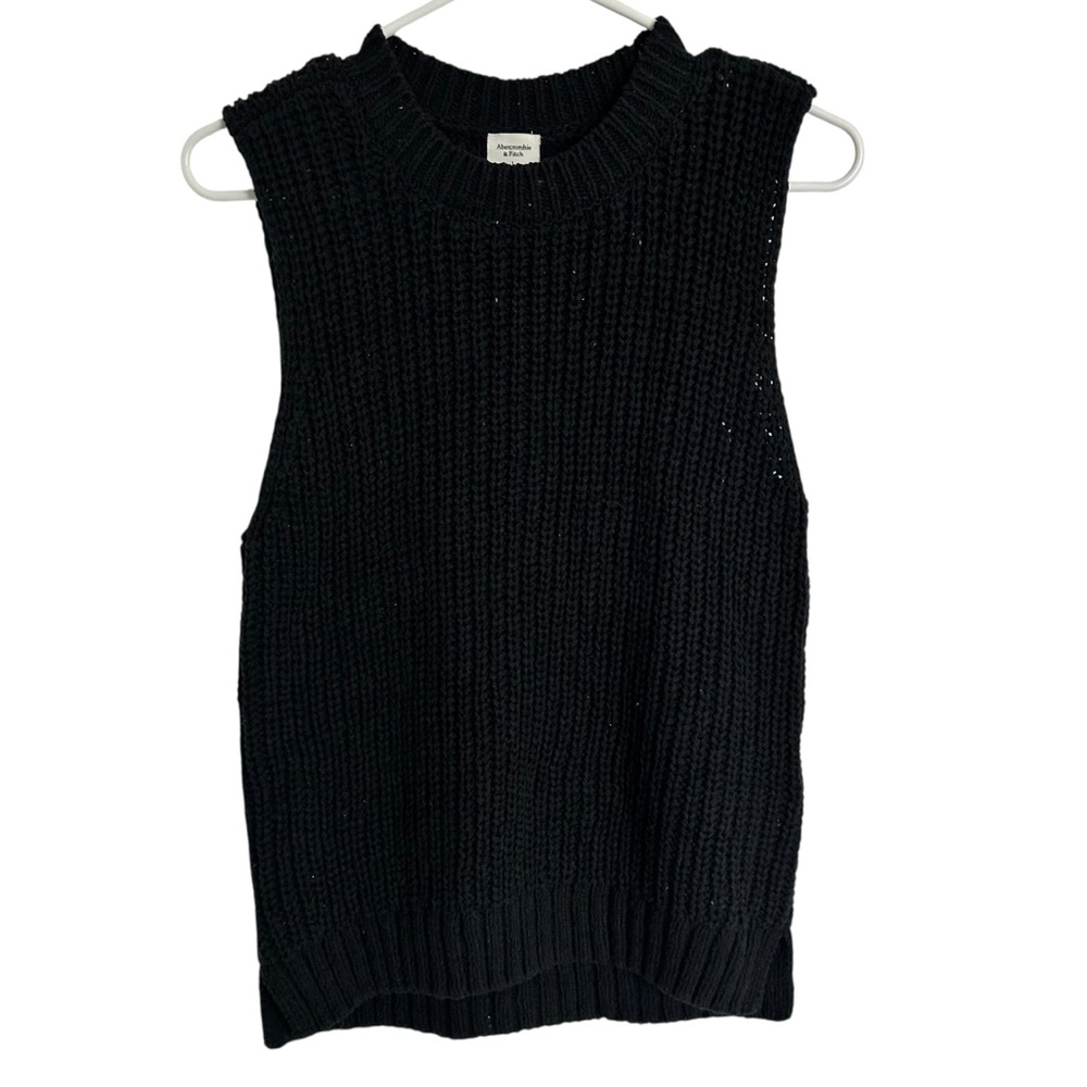 Abercrombie & Fitch Black‎ Knit Vest Women's Sz Large